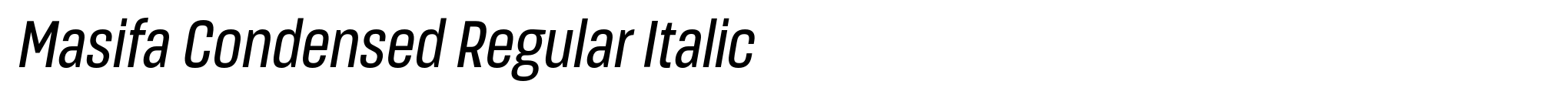 Masifa Condensed Regular Italic image