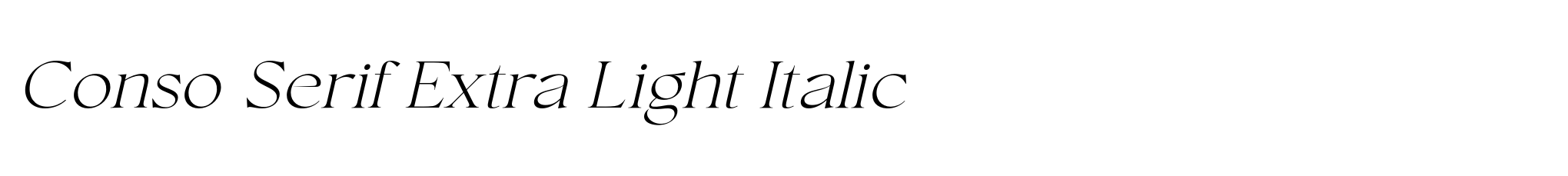 Conso Serif Extra Light Italic image
