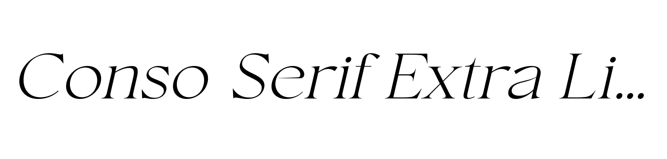 Conso Serif Extra Light Italic