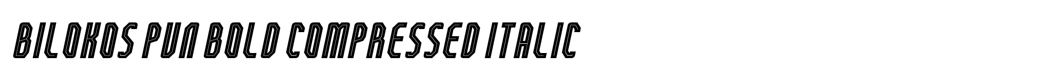 Bilokos Pun Bold Compressed Italic image