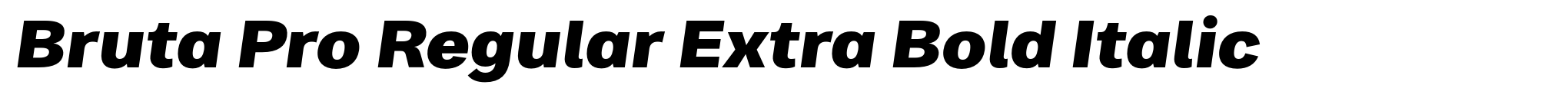 Bruta Pro Regular Extra Bold Italic image