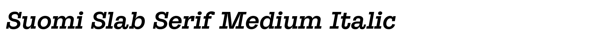 Suomi Slab Serif Medium Italic image