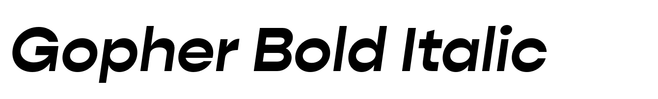 Gopher Bold Italic