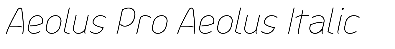 Aeolus Pro Aeolus Italic