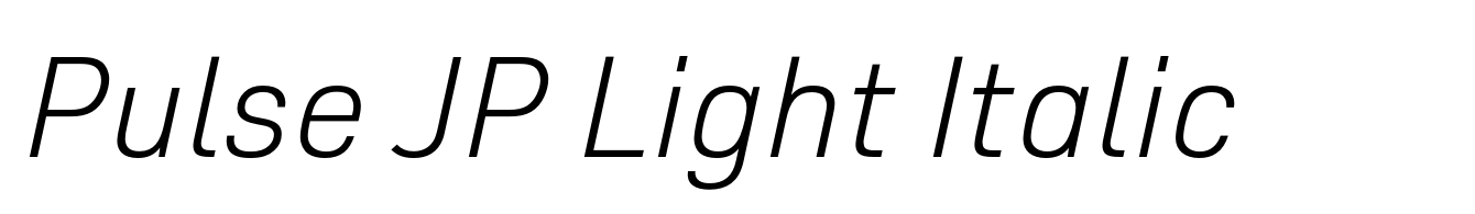 Pulse JP Light Italic