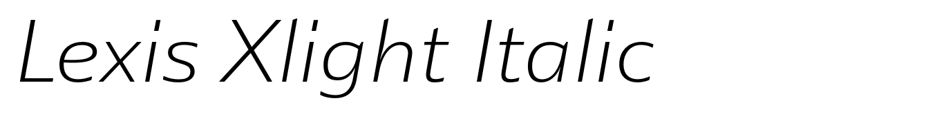 Lexis Xlight Italic