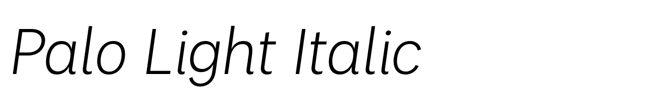 Palo Light Italic