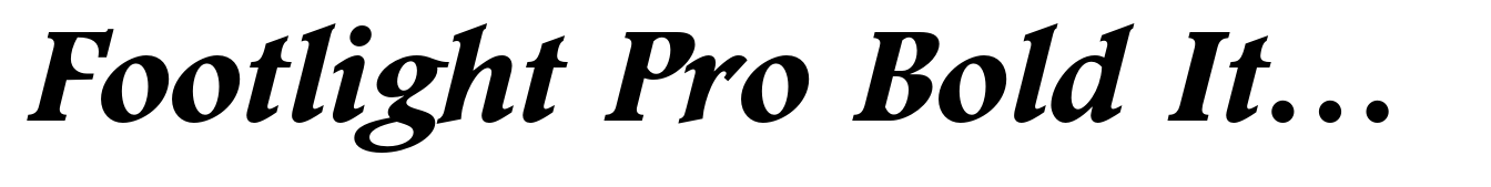 Footlight Pro Bold Italic