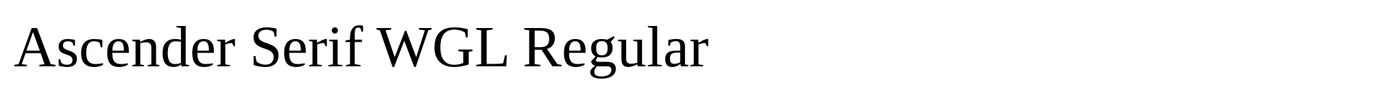 Ascender Serif WGL Regular image