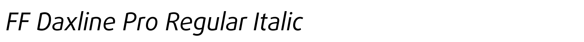 FF Daxline Pro Regular Italic image