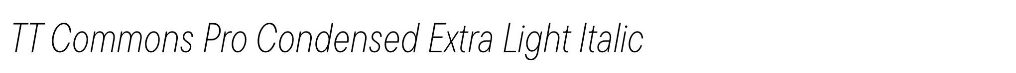 TT Commons Pro Condensed Extra Light Italic image