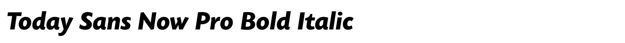Today Sans Now Pro Bold Italic image
