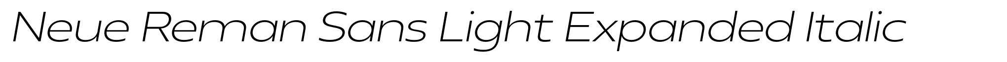 Neue Reman Sans Light Expanded Italic image