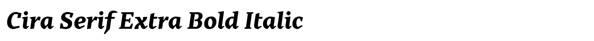 Cira Serif Extra Bold Italic image