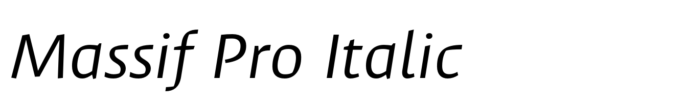 Massif Pro Italic