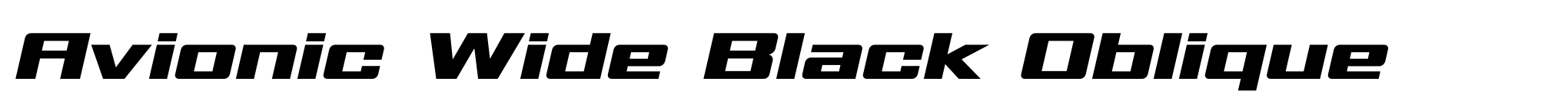 Avionic Wide Black Oblique image