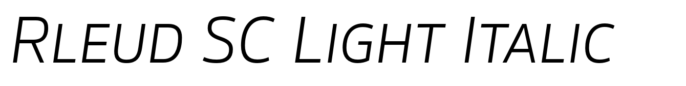 Rleud SC Light Italic