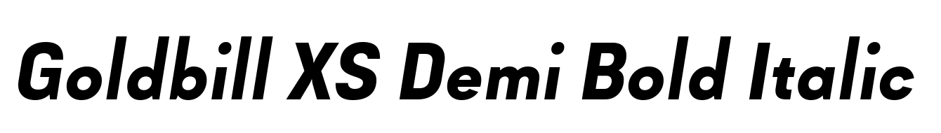 Goldbill XS Demi Bold Italic