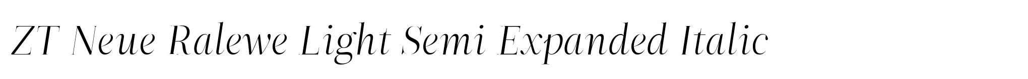 ZT Neue Ralewe Light Semi Expanded Italic image