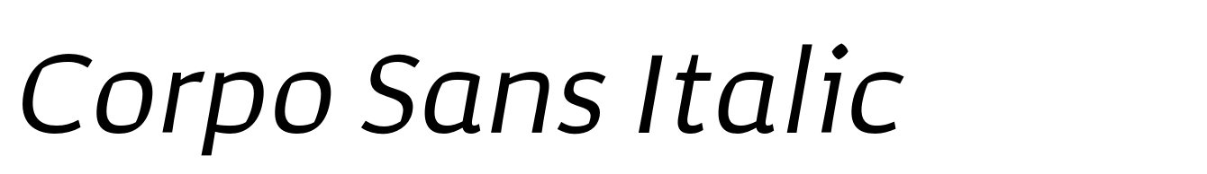 Corpo Sans Italic