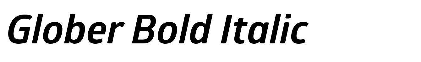 Glober Bold Italic