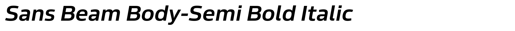 Sans Beam Body-Semi Bold Italic image