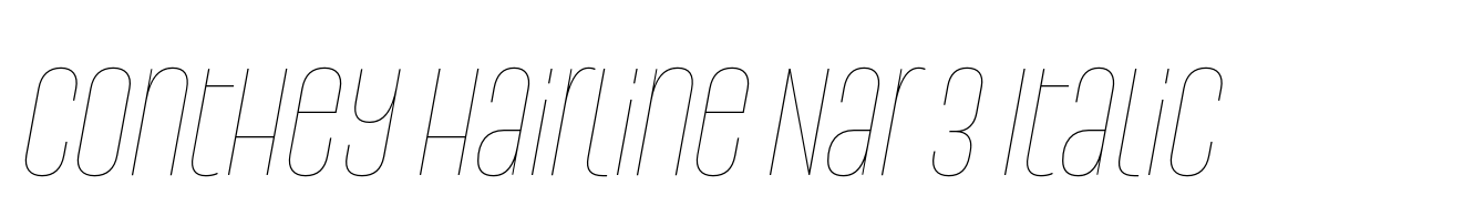 Conthey Hairline Nar 3 Italic