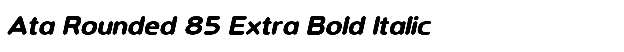 Ata Rounded 85 Extra Bold Italic image