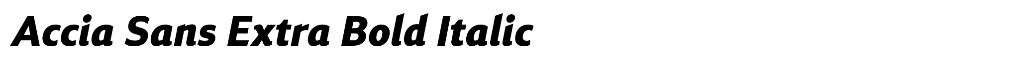 Accia Sans Extra Bold Italic image