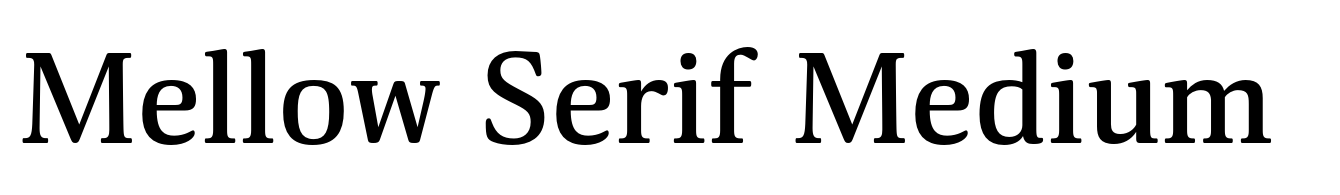 Mellow Serif Medium