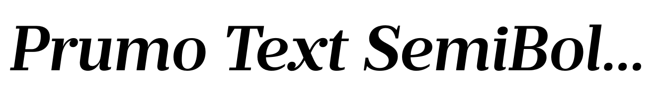Prumo Text SemiBold Italic