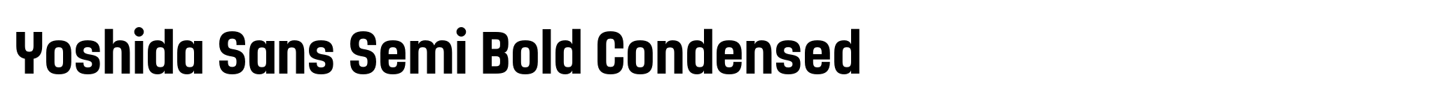 Yoshida Sans Semi Bold Condensed image