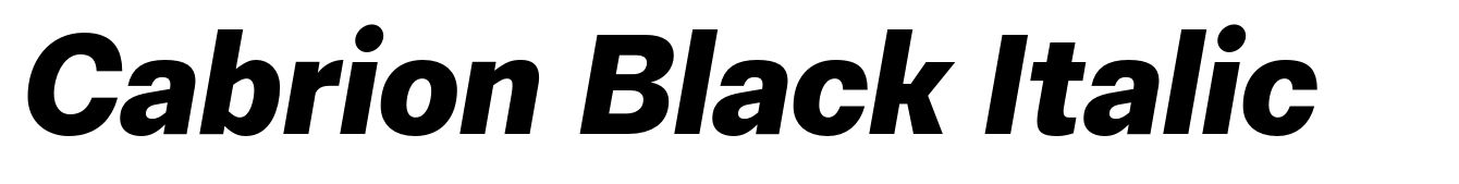 Cabrion Black Italic