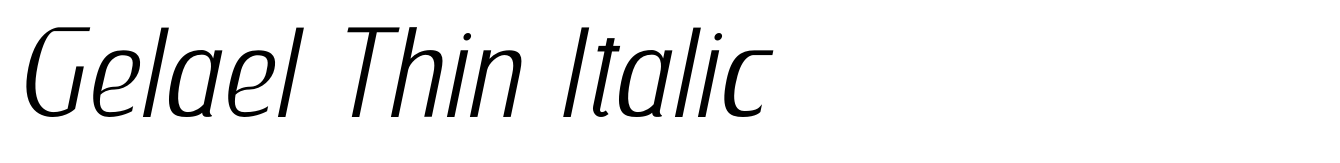 Gelael Thin Italic