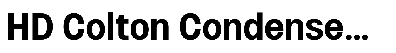 HD Colton Condensed Semibold