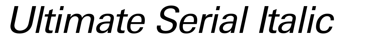 Ultimate Serial Italic