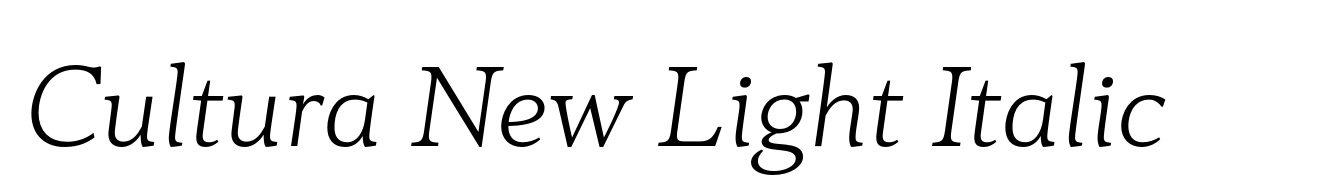 Cultura New Light Italic