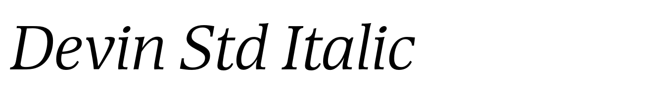 Devin Std Italic