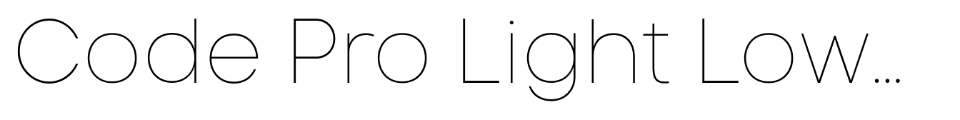 Code Pro Light Lowercase