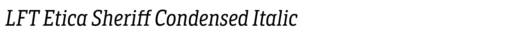 LFT Etica Sheriff Condensed Italic image