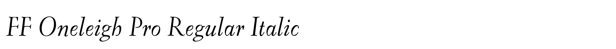 FF Oneleigh Pro Regular Italic image