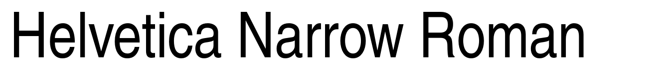 Helvetica Narrow Roman