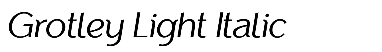 Grotley Light Italic
