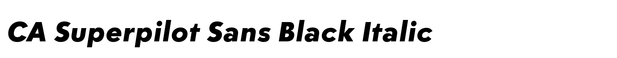 CA Superpilot Sans Black Italic image