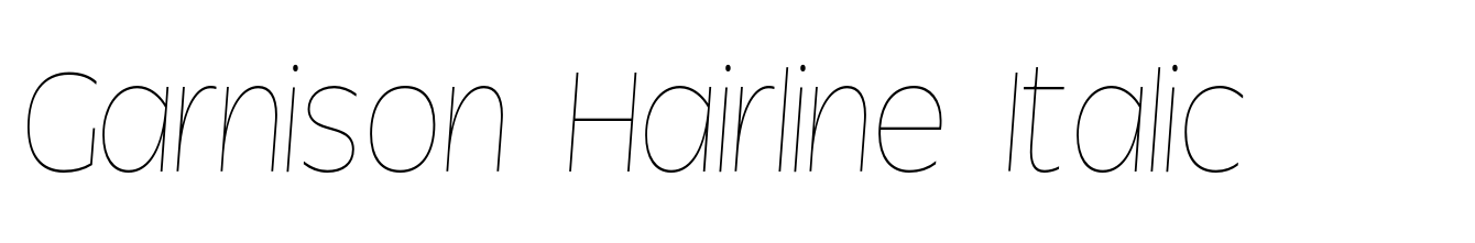 Garnison Hairline Italic