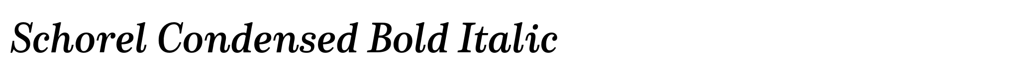 Schorel Condensed Bold Italic image
