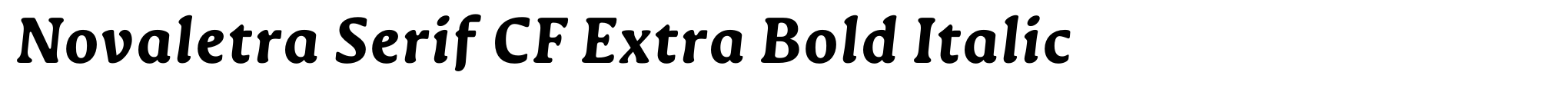 Novaletra Serif CF Extra Bold Italic image