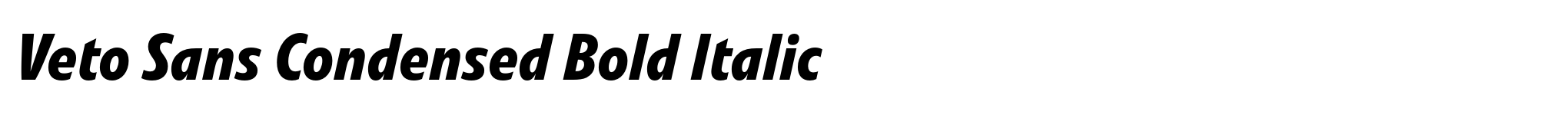 Veto Sans Condensed Bold Italic image