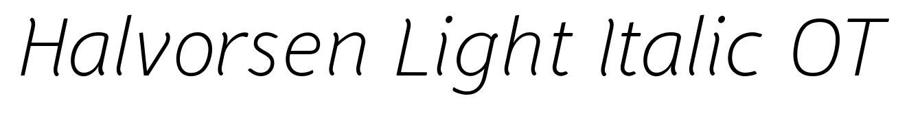 Halvorsen Light Italic OT