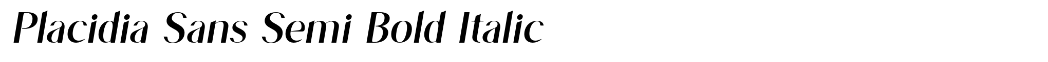Placidia Sans Semi Bold Italic image